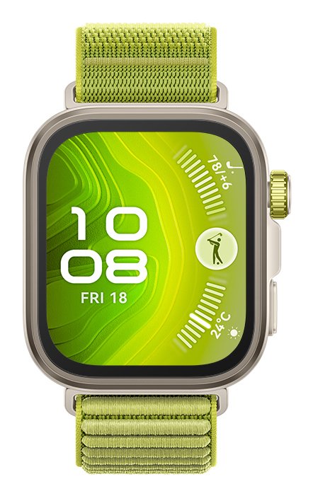 Huawei Smartwatch Watch FIT4 Pro, 3D Woven Green Strap, Titanium Body, SEIYA-B29