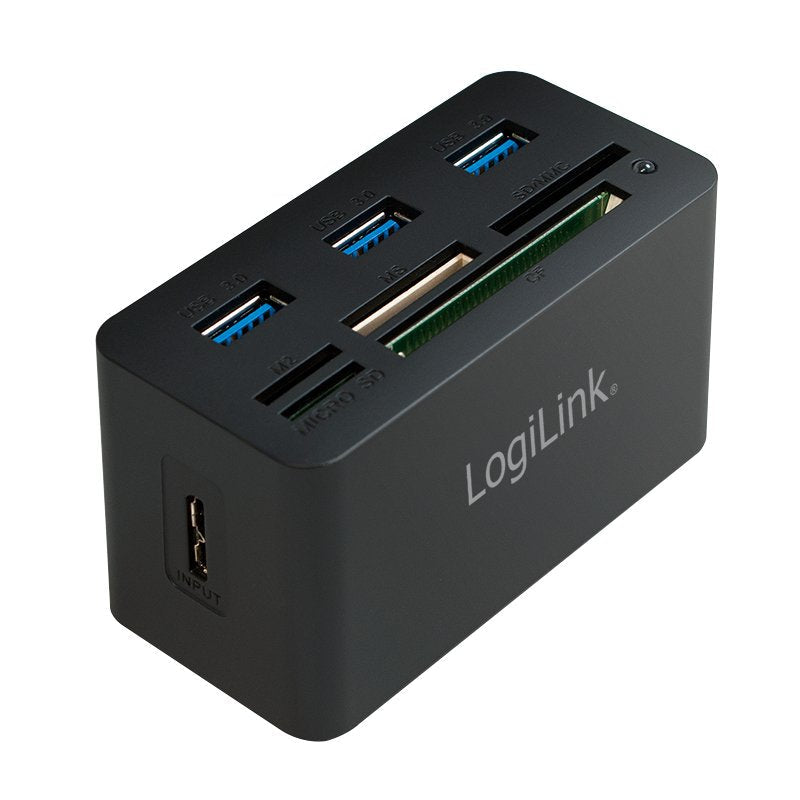 Logilink Hub 3 Ports USB 3.0 + Card Reader CR0042 / Cable 1M CR0042