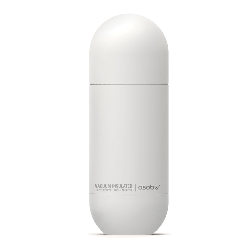 Asobu - Orb - Thermos Steel Inoxidable With Glass Beber White