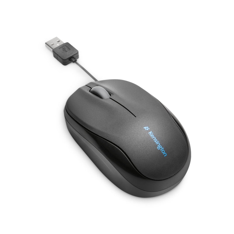 Kensington Mouse Optico Retractable Pro Fit, Laptop Black 2 Years