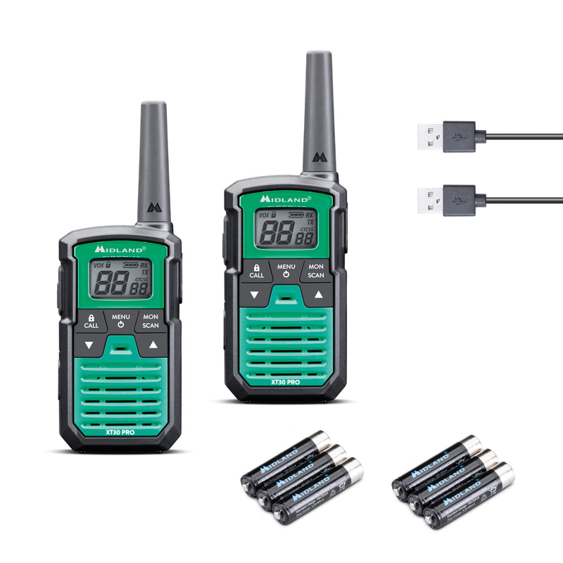 Walkietalkies XT-30 Pro C1463, 16 Canales PMR446, Verdes