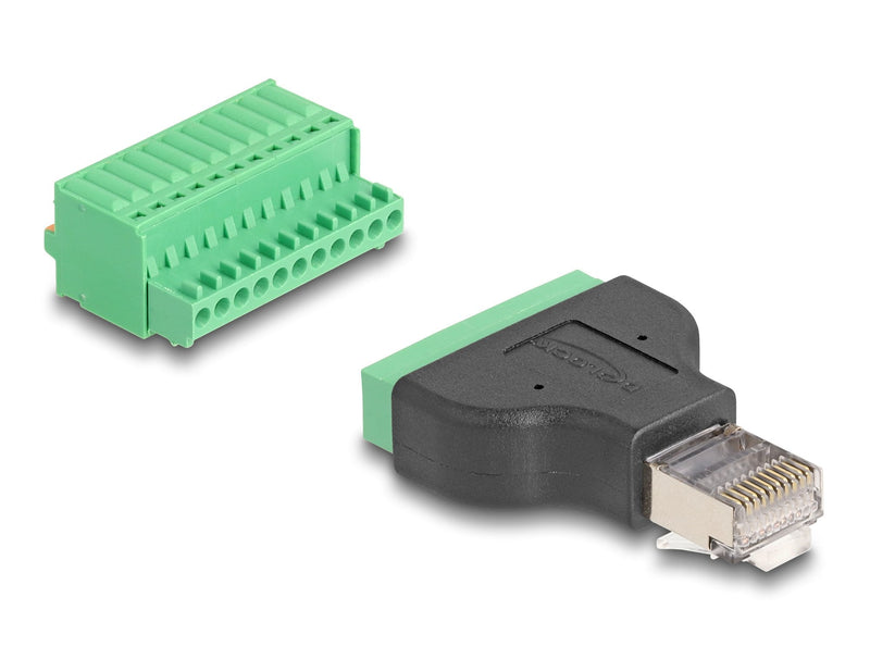 Delock RJ50 Connector Male a Terminalblock Adapter With Pulsador
