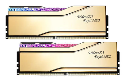 G.skill Memory 32GB DDR5 6400 2X 16GB Kit Dual, Dorada, F5-6400J3039G16GX2-TR5NG, Trident Z5 Royal Neo, AMD Ex — image 1