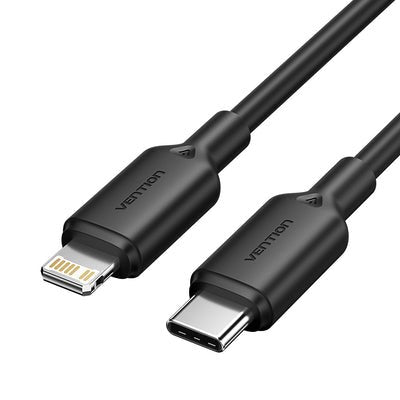 Vention USB Cable 2.0 Type-c Lightning Lakbh USB Type-c Male Lightning Male Up To 27W 480Mbps 2M Black — image 1