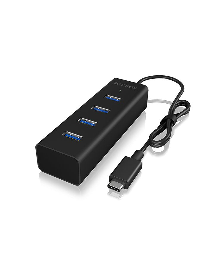 Icy Box IB-HUB1409-C3 USB 3.2 Gen 1 (3.1 Gen 1) Type-c 5000 Mbit/S Black