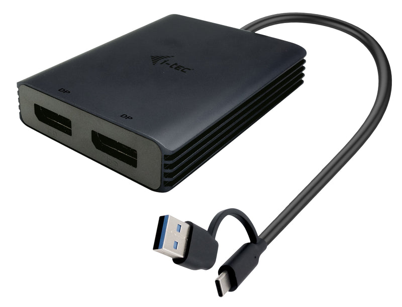 I-tec USB-A/USB-C Dual 4K/60 HZ DisplayPort Video Adapter