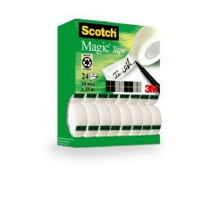 Scotch Tape Adhesiva Invisible Magic Roll 19MM X 33M Box 14U