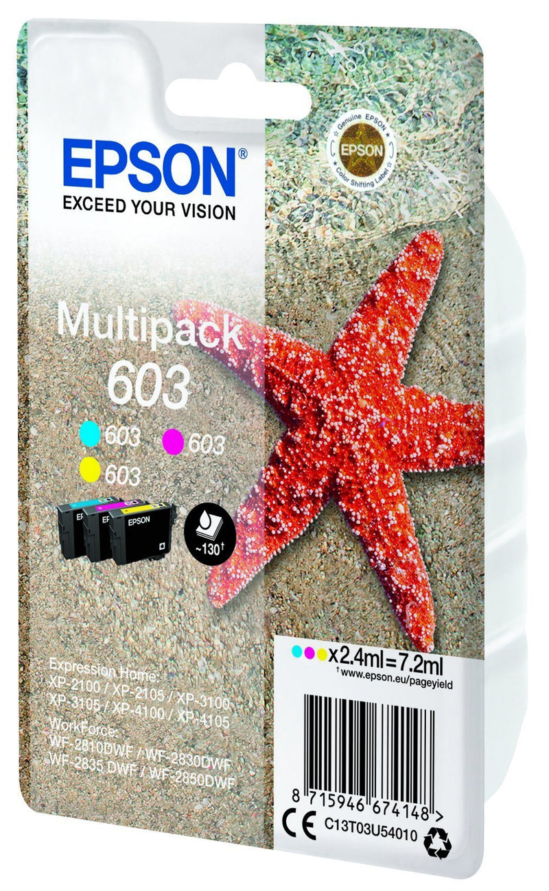 Epson Ink Multipack Std Estrella Mar 3 Tintas 603 RF / Am Multi