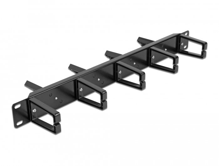 Delock 19? Organiser Cables Rangierpanel Beidseitig With 9 Stands (5 X Vertical, 4 X 45° Geneigt) 1 He Black