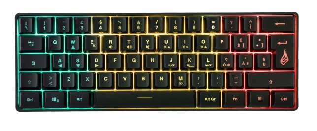 Verbatim Keyboard Gaming KP-X1 60% USB Cable Retroiluminado LED RGB QWERTY Spanish Abs Black
