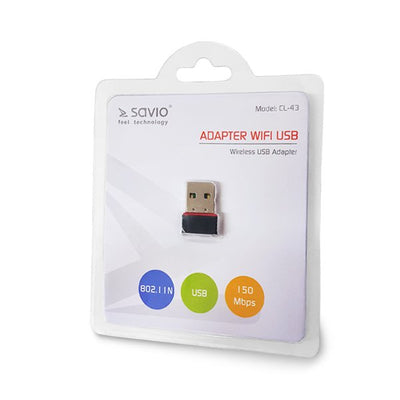 Savio Elmak CL-43 Adapter And Network Card WLAN 150 Mbit/S — image 1