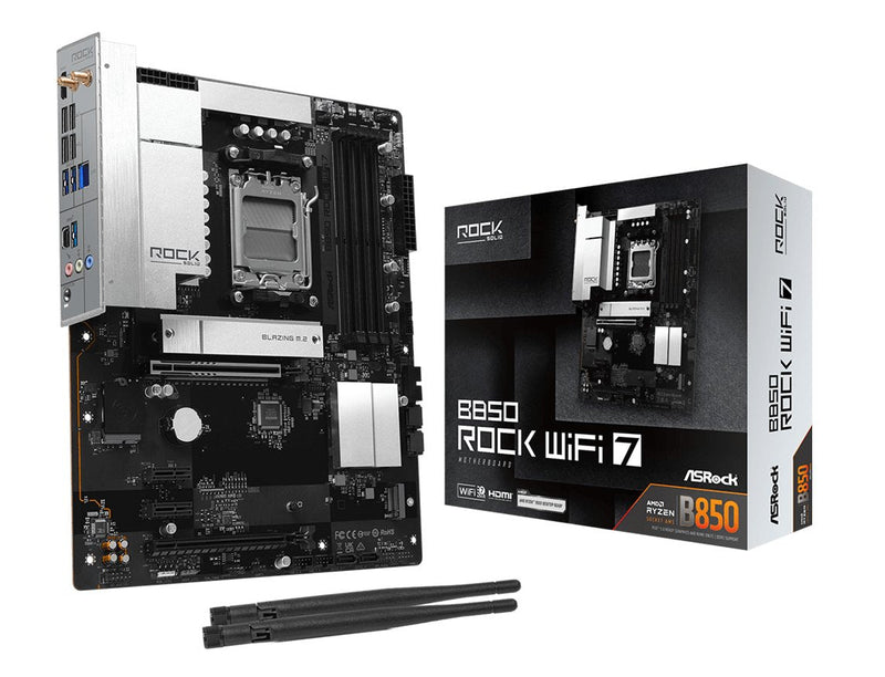 Asrock Motherboard B850 Rock Wi-Fi 7 DDR5 AM5 Retail