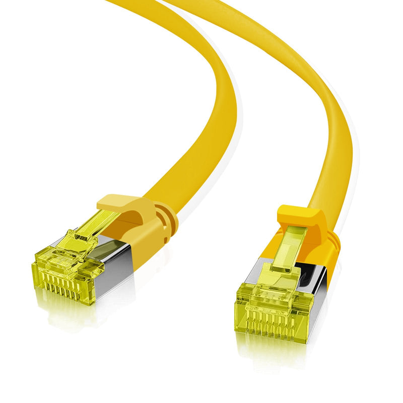 Helos Ultra Flaches Patchkabel U/FTP CAT.6A Yellow 5,0M