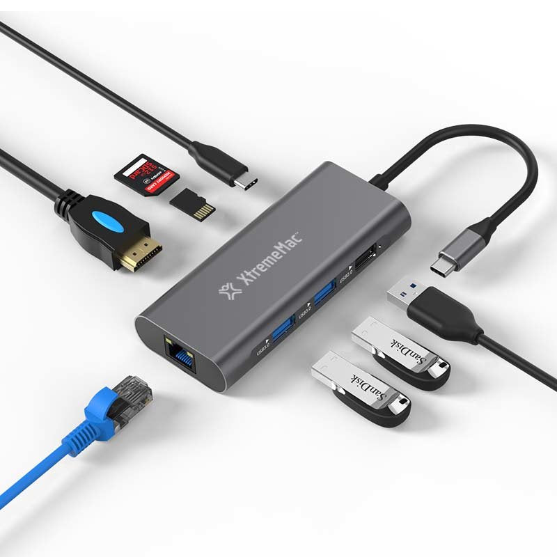 Xtrememac XWH-HUB8-13 Hub USB-C 8-PORT