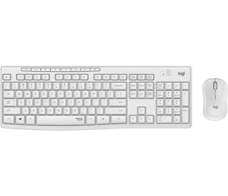 Logitech MK295 Silent Set Of Keyboard And Wireless Mouse 2.4GHZ Italian White Apagado
