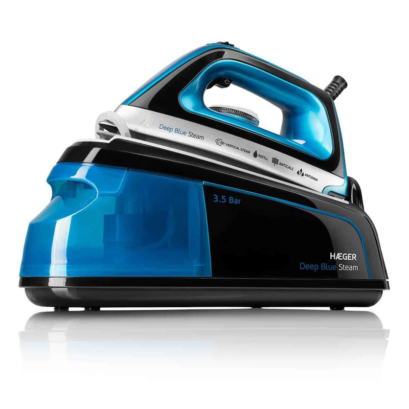 Haeger SG-22B.001A Straightener a Steam Soleplate Ceramic 2250W Black Blue Steel