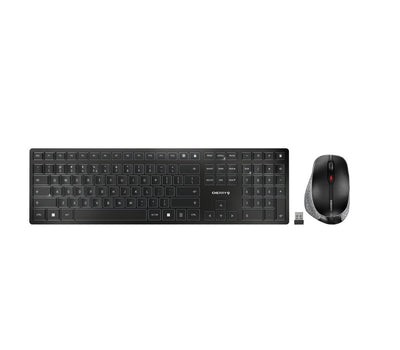 Cherry Keyboard English + Mouse Dw 9500 Slim Included RF Wireless + Bluetooth QWERTY Black Grey — image 1
