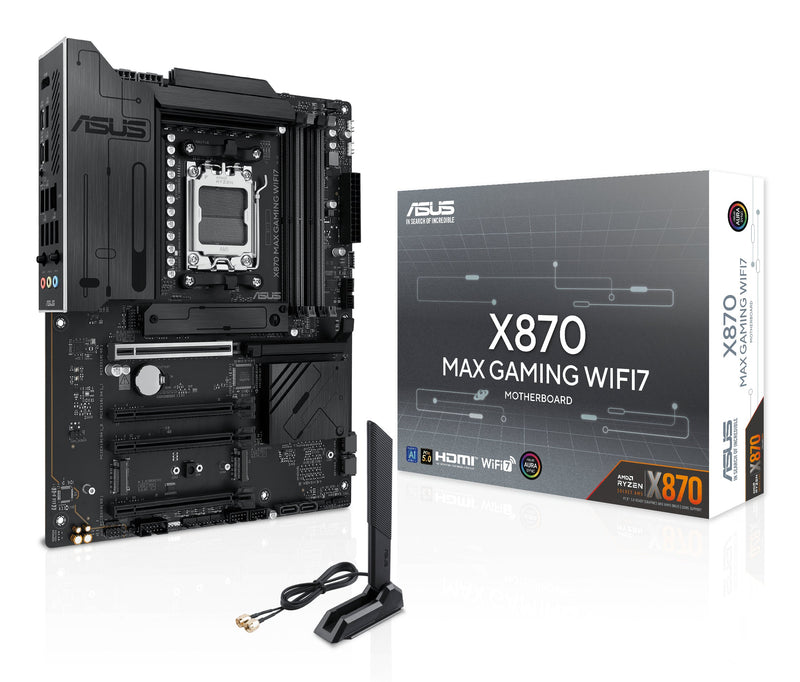 ASUS Motherboard X870 Max. Gaming X870 AM5 DDR5 ATX Wi-Fi 7 PCIE 5.0 RGB