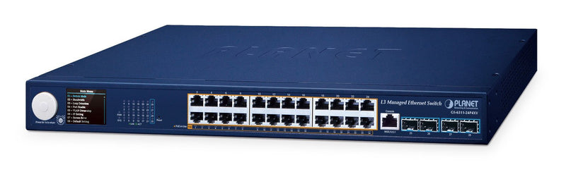 Planet Layer 3 24-PORT 10/100/1000T Gestionado L3 Gigabit Ethernet (10/100/1000) Energía Sobre Ethernet (PoE)