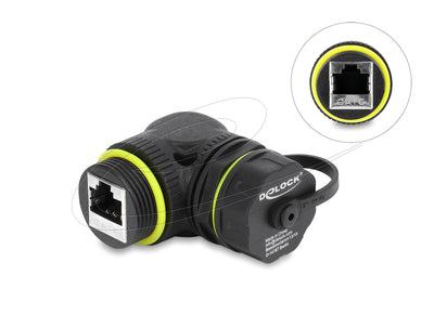 Delock Empalme Cable RJ45 Connector Female a RJ45 Connector Female CAT.6 With M23 X 1,5MM Gewinde And Verschlu — image 1