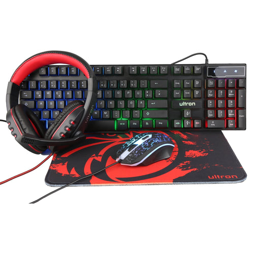 Ultron Hawk Gaming Set Black With Cable 4IN1 — image 1