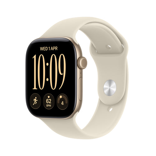 Apple Watch Series 12 (2026) GPS 46MM Box Of Aluminium Gold Claro Strap Deportiva Arena Size S M Siri Ai — image 1