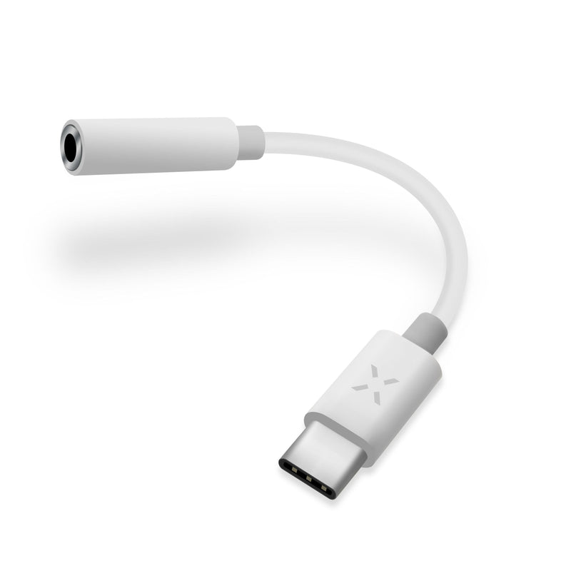 Fixed Link Adapter USB-C/3,5MM Jack, Bialy