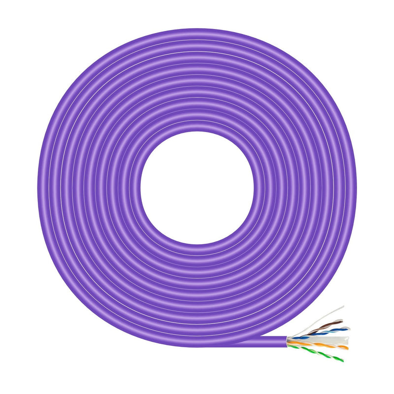 Aisens Bobina Cable RJ45 Lszh CAT.6 UTP Rigido AWG23 Cca (aleacion) - 500M - Violet