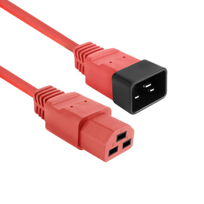 Powercord C20 - C21 IEC60320 Red 3M — image 1