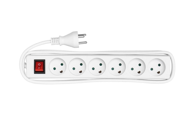 Microconnect MC-GRU0650DK Base Múltiple 5M 6 Salidas AC Indoor Black