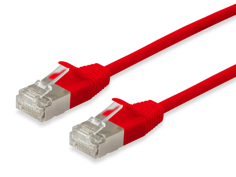 Equip Network Cable CAT.6A F/FTP 2x RJ45 20.00M Red Slim Lszh