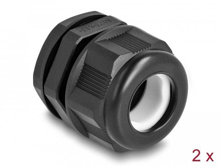 Delock Ex Prensaestopas M25 Black 2 Pieces