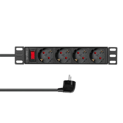 Logilink Power Strip Plugs 4-VÍAS With INTERRUPTOR,10(1HE),2M — image 1