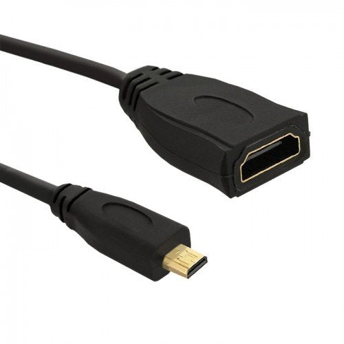 Qoltec Cable 50399 HDMI a Female Micro HDMI D Male 0.2M