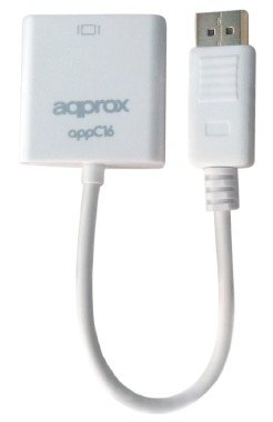 Approx Adapter DisplayPort a HDMI Resolution Up To 1200P White