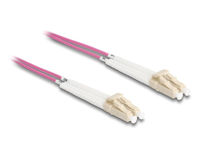 Delock Lwl Cable Lc Duplex a Lc Duplex Multimode OM4 Winkelbar 0,5M