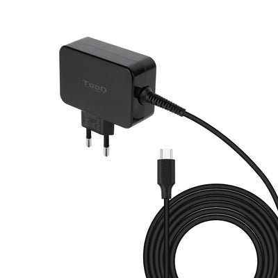 TooQ Charger Laptop GaN USB-C/Pd 65W - Cable 1.80M - Black — image 1
