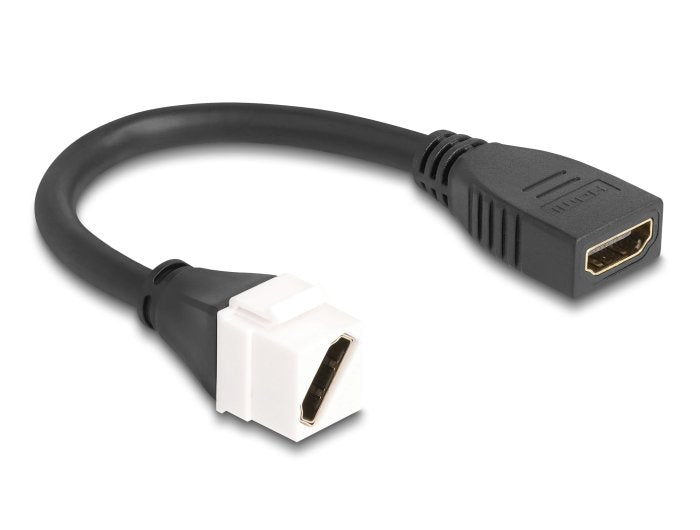 Delock Keystone Modul HDMI Cable Buchse Zu Buchse Diagonal 8K 60 HZ 20CM Black