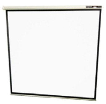 Approx Screen Mural 200X200 High Quality Fabric White Matte Bordes Black 3CM — image 1
