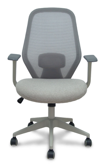 Piqueras And Crespo Forol Chair ERGO529 Grey Respaldo Mesh Grey Asiento Fabric Grey Base Piramidal Grey Claro — image 1