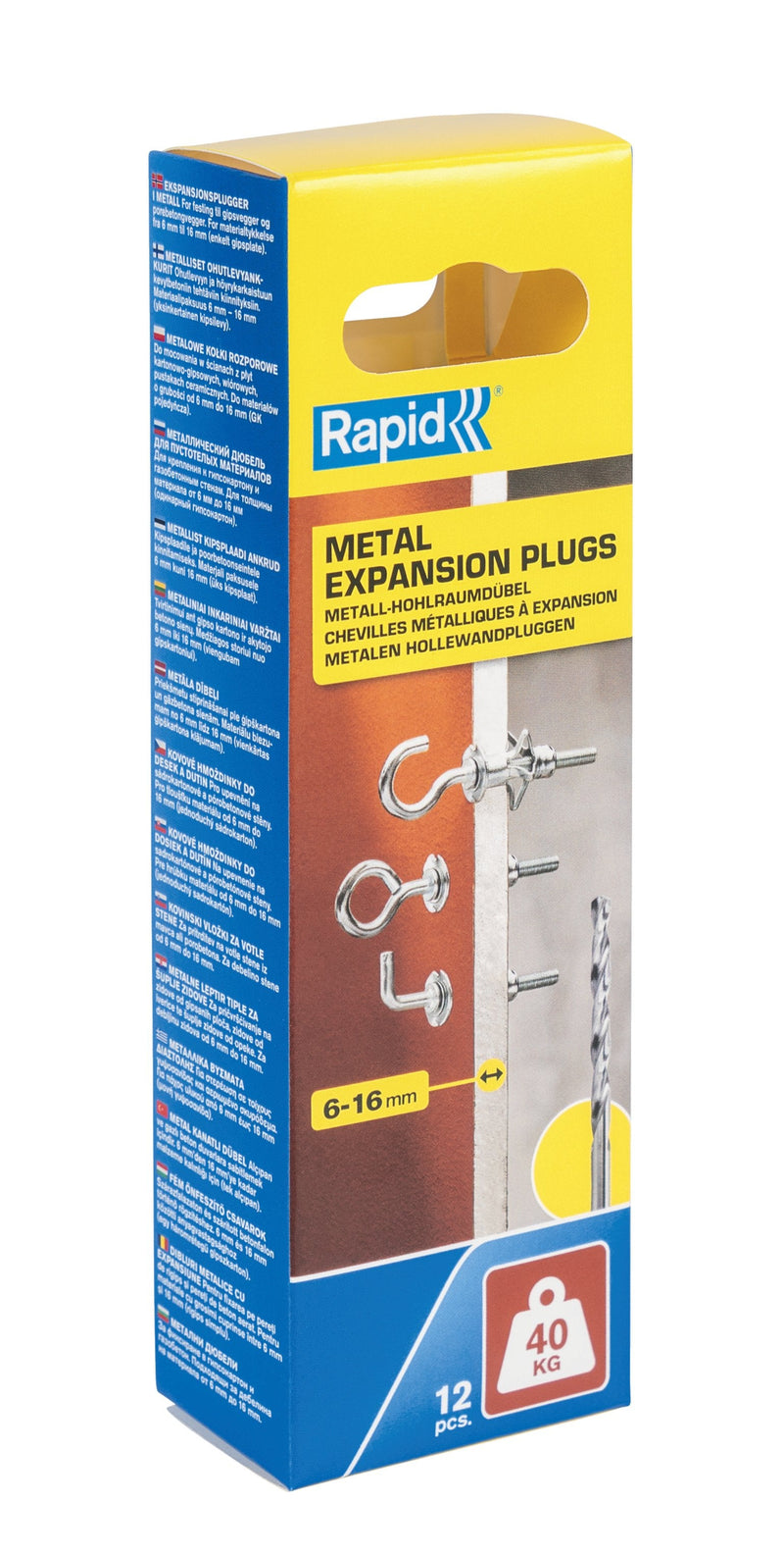 Rapid Blíster 12 Unidades Taco Expansión Metallic Ø11X37 Tornillo Ø5 5001557