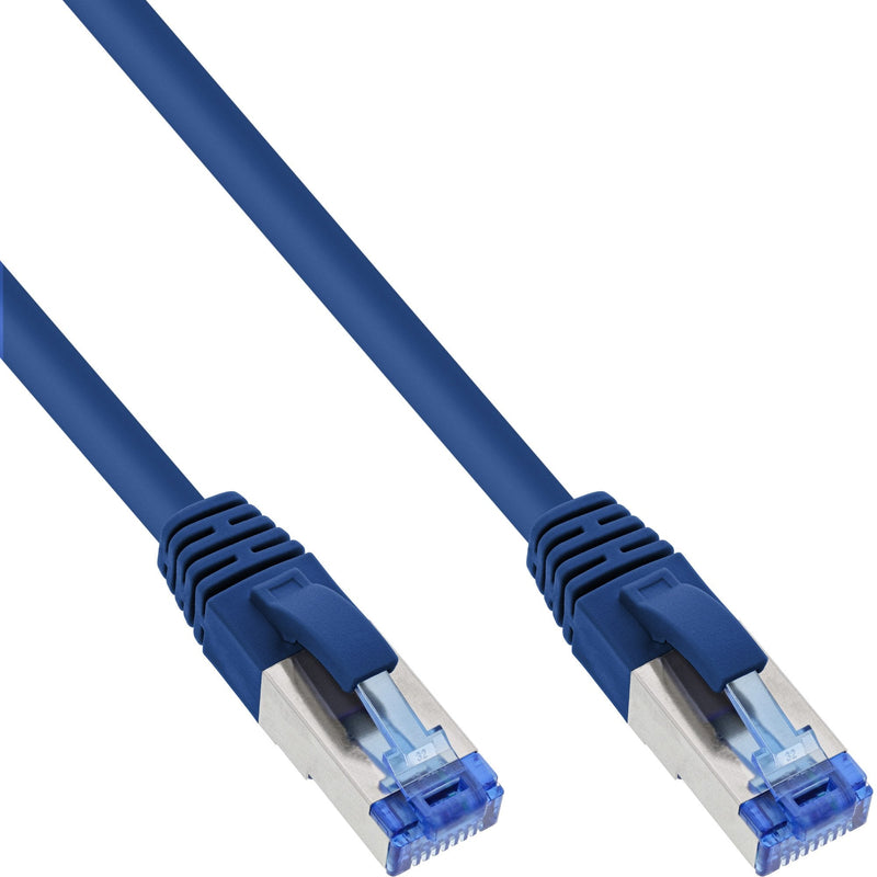 Inline® Network Cable S/FTP Pimf CAT.6A Halogen Free 500MHZ Blue 0.25M