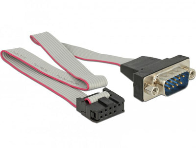 Delock Head Pin Cable Serial RS-232 Female a Design DB9 Male 1:1 — image 1