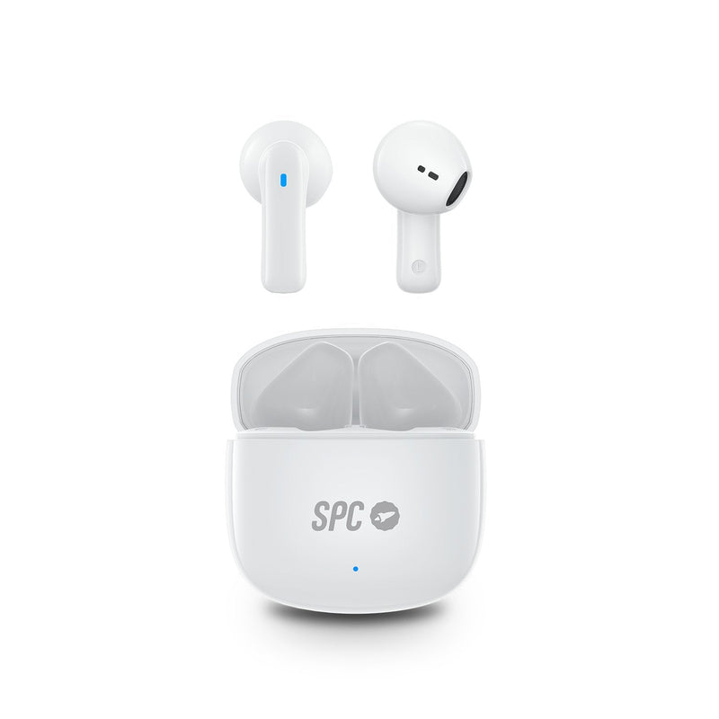 Spc Headphones Bluetooth Zion 2 Play With Case Charging Battery Life 7H Stick Short 30MM White