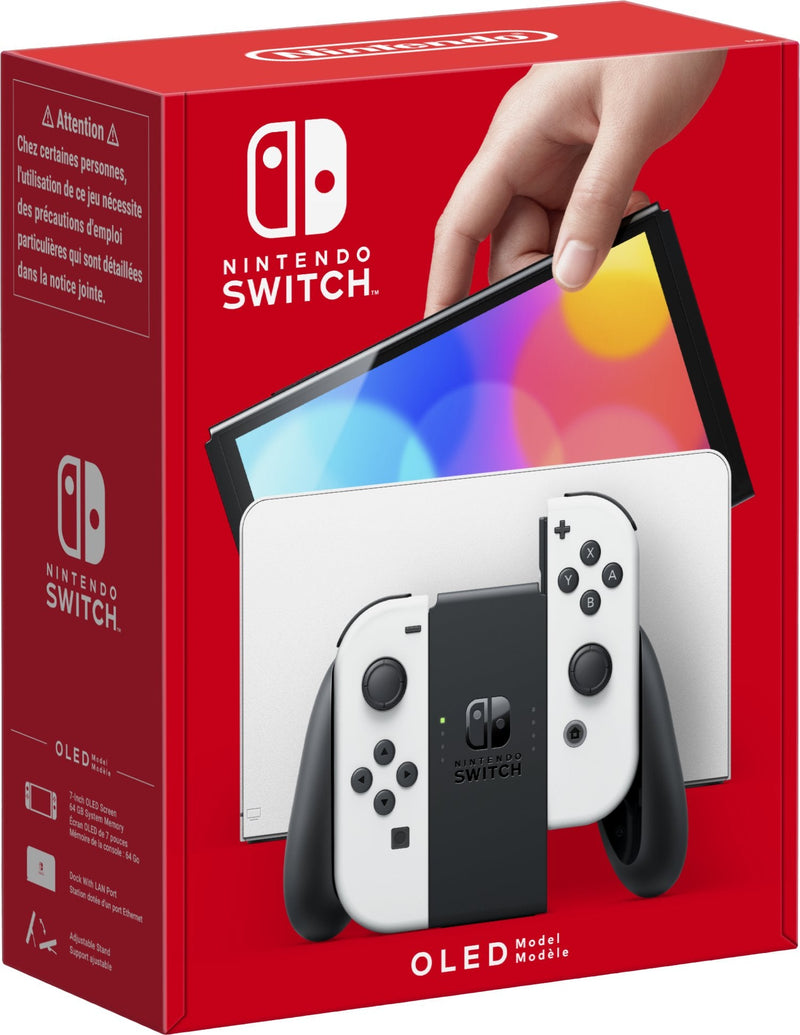 Nintendo Switch Version OLED White Includes Base 2 Controllers Joy- With
