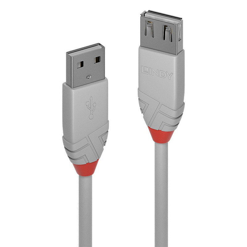 Lindy 36714 USB Cable 3M USB 2.0 USB a Grey Alargo