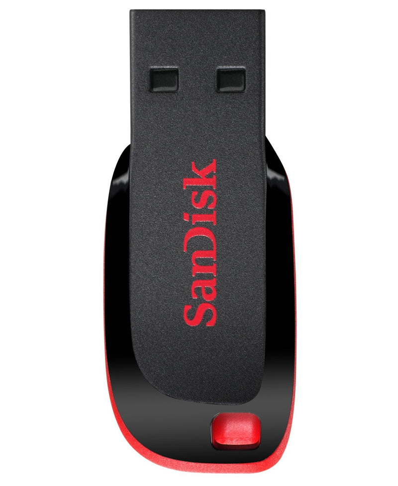 SanDisk USB Flash Drive 64GB Cruzer Blade USB 2.0 Black Red