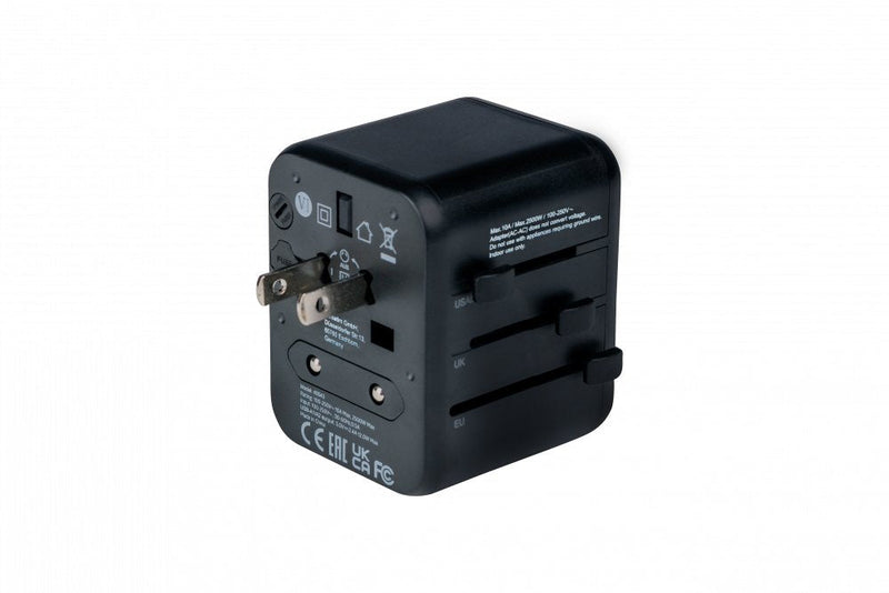 Verbatim Adapter Charging Universal Travel, UTA-01, Black 100-250V, 2x USB Type a
