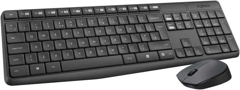 Logitech Keyboard Spanish + Mouse MK235 Wireless USB QWERTY Grey 920-007919