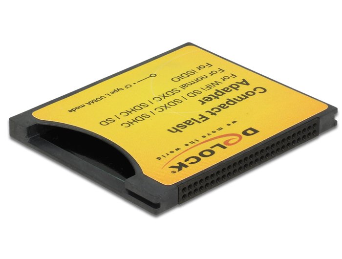 Delock Adapter Compact Flash Cards Memory Isdio (Wi-Fi Sd), Sdhc And Sdxc